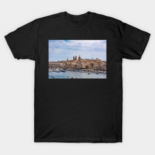 Cityscape of Senglea, Malta T-Shirt